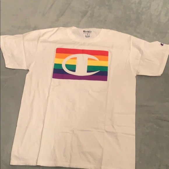 champion rainbow t shirt